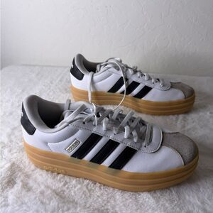 adidas White Black Gum-sole Platform Sneakers